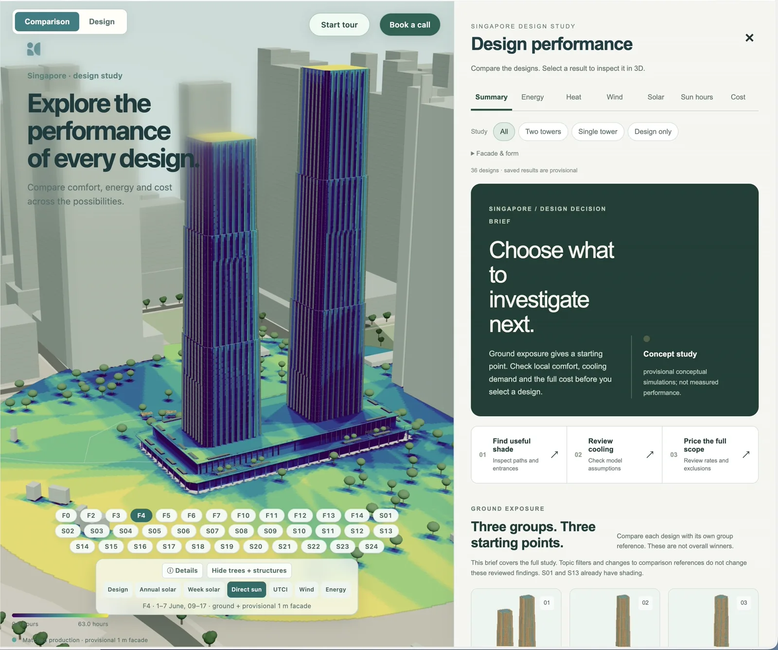 A study app that compares every design option