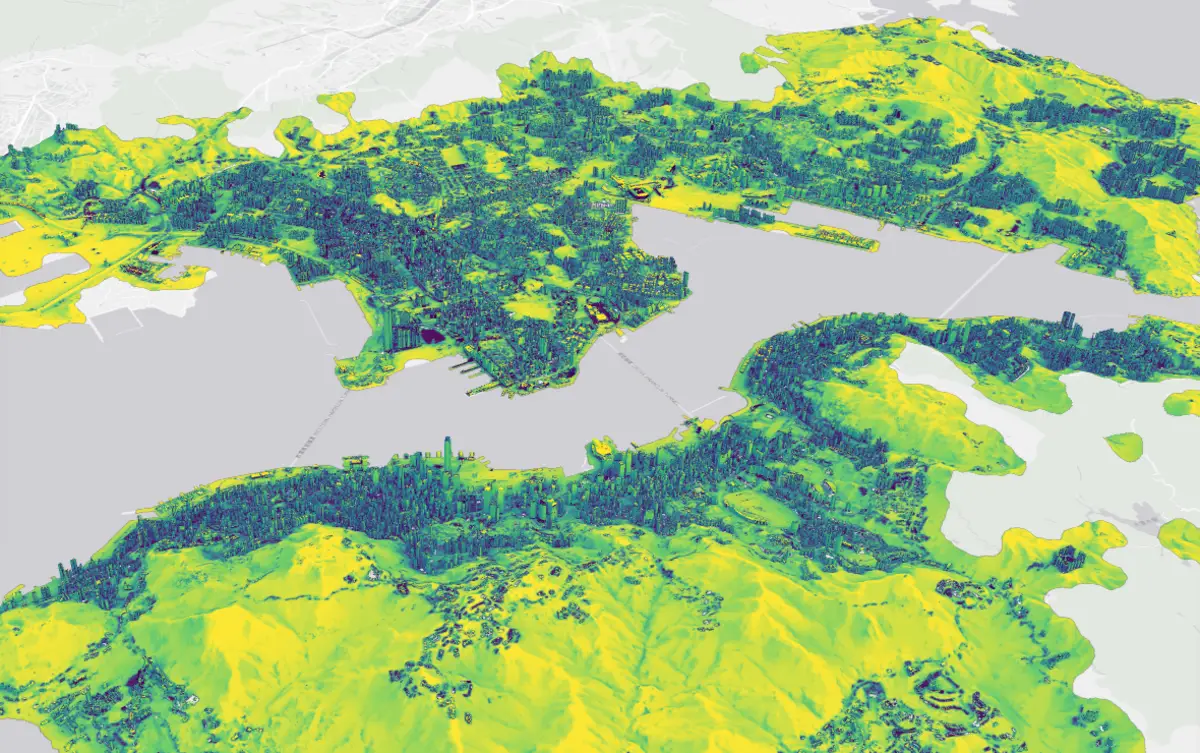 The live climate layer over Hong Kong